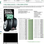 Feu Vert : 1 pneu achete = 1 pneu offert