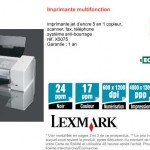 imprimante multifonction lexmark X5075 à moins de 60 euros