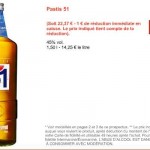 Pastis 51 à 14.95 euros la bouteille de  1,5 Litre