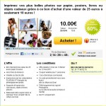10 euros le bon d'achat de 25 pour faire développer des  photos ..