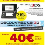 Super affaire le 25/03 pour une nintendo 3DS chez carrefour
