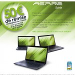 50 euros de remise immédiate sur les pc portable Acer Aspire