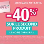 Marionnaud : 40 pourcent de remise  sur le deuxième article jusqu'au 10 avril