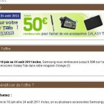 chargeur allume cigare et accessoires galaxy tab gratuits 