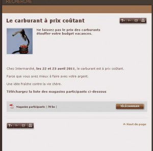 essence , diesel à prix coutants les 22 et 23 avril 2011