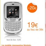 Mobile à clavier sans engagement mobicarte à 19 euros