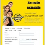 abonnements gratuits à var matin , nice matin , corse matin