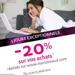 20 pourcent de remise chez marionnaud du 13 au 15 aout