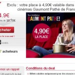 4 euros 90 la place de cinema valable chez pathé gaumont en janvier