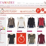 Camaieu :  vente flash les mercredi avec des articles à 1 , 2 , 3,4,5,6,7 euros