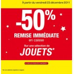 50 pourcent de remise immediate sur des centaines de jouets chez carrefour à compter du 23 decembre