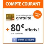 80 euros offerts pour l'ouverture d'un compte courant chez ing direct