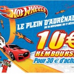 10 euros de remboursés pour l'achat de 30 euros de jouets hotwheels