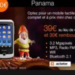 Téléphone Mobile Panama wifi, bluetooth , tactile qui revient à 9 euros sans engagement