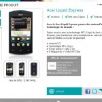 Smartphone acer liquid express qui revient à moins de 100 euros avec un forfait sosh sans engagement