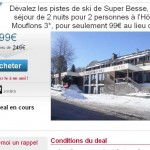 Sport d'hiver : 99 euros les  2 nuits à super besse pour 2 personnes petit dej inclu