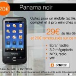 mobile tactile panama wifi qui revient à 9 euros en formule prepayée sans engagement jusqu'au 12/01 à 23h59
