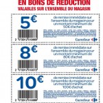 bons de réduction valables chez carrefour jusqu'au 18 janvier (5 pour 50 , 8 pour 80 , 10 pour 100 )
