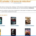 20 euros de remise pour l'achat de 5 DVD ou pour l'achat de 4 BluRay