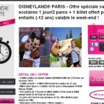 Disneyland Paris :42 euros les 2 billets (adulte + enfant )  non datés  valables les week end jusqu'au 28 mars 2012