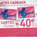 40 euros les cartes itunes d'une valeur de 50 euros chez casino