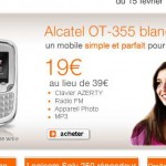 Mobile à clavier OT355 à 19 euros en vente flash jusqu'au 16 fevrier