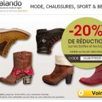20 pourcent de remise sur les bottes et boots sur zalando jusqu'au 23 fevrier 2012
