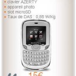 Mobile à clavier Alcatel OT355 à 15 euros en formule prépayée sans engagement