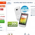 Smartphone Alcatel 918D android 2.3 dual sim qui revient à moins de 70 euros sans verrouillage ni engagement