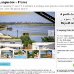 Locations campings dans le languedoc à moins de 150€ (voire meme 129€) jusqu'à fin juin