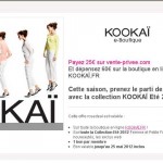 25 euros le bon d'achat de 60 euros valable sur la boutique en ligne Kokai