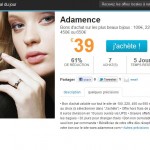 Bons d'achats à prix reduits pour la bijouterie en ligne Adamence