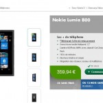 Nokia Lumia 800 à 319 euros avec un forfait sans engagement b and you
