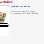 Capteur Kinect avec 3 jeux à 109 euros dans les hyper carrefour