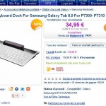 Dock Clavier officiel Samsung pour galaxy tab 8.9 à moins de 38 euros port inclu