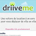 DriiveMe ... location de voitures à 1 euro pour faire un trajet de ville à ville