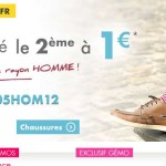 Vétements , chaussures chez  Gemo : 1 euro le deuxieme article pour hommes le 2 et 3 mai .. plus que quelques heures ... terminé
