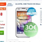 Smartphone alcatel Onetouch 995 très intéressant qui revient à 153.9 euros ... proc 1.4 ghz , écran 4.3 pouces