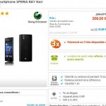 Smartphone Sony Xperia Ray qui revient à 159 euros .. toujours dispo