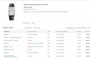 montre hugo boss comparaison de prix