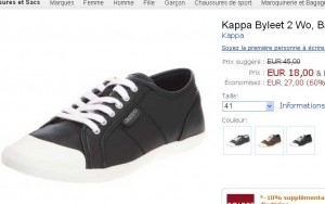 chaussures mode kappa