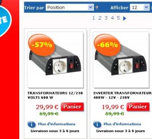 convertisseurs 12v - 220volts