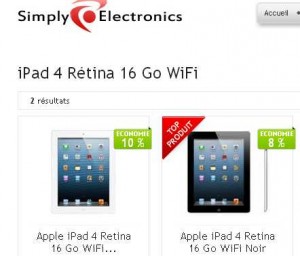 ipad4-16go-wifi-a-405-euros tablette ipad 4 apple