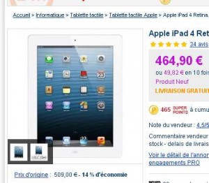 ipad4 16go