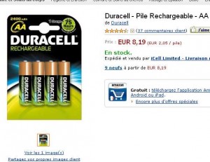 piles aa rechargeables