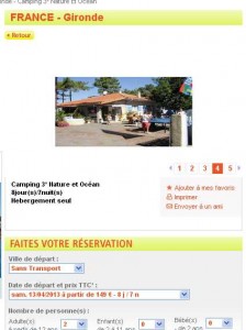 camping vacances de printemps