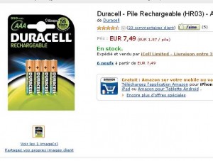 piles rechargeables aaa