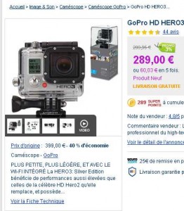 caméra go pro hero3