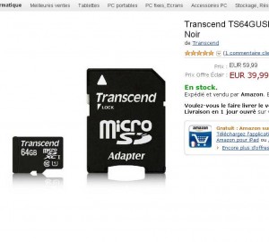 micro sd classe 10 64go