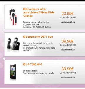 vente flash orange 15 mai .. mobile lg wifi